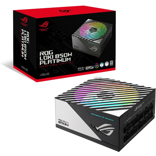 Блок питания ASUS 850W ROG-LOKI-850P-SFX-L-GAMING, модульный, RGB, 16 Pin PCIe 5.0, 80 PLUS Platinum (90YE00N3-B0NA00)