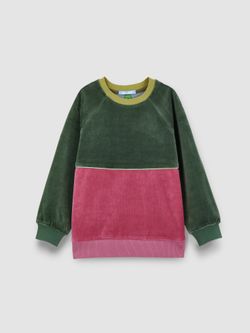 Велюровый свитшот ГРАНИТ/БРУСНИКА