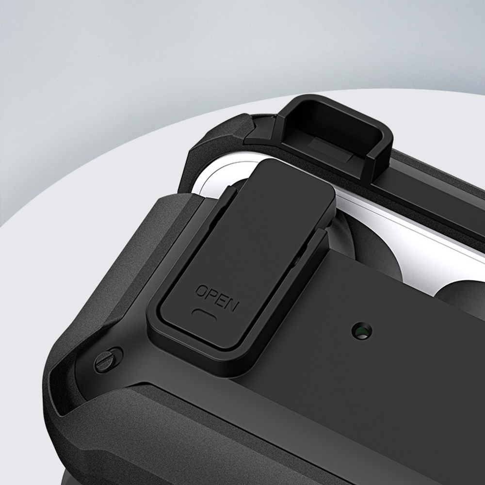 Чехол с замком для наушников AirPods Pro 2, черный цвет, серия PECO Series Case от Dux Ducis