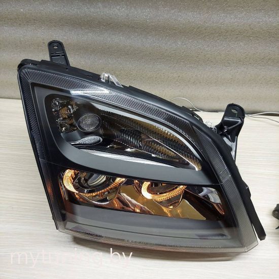 Передние фары Opel Vectra C angel eyes black