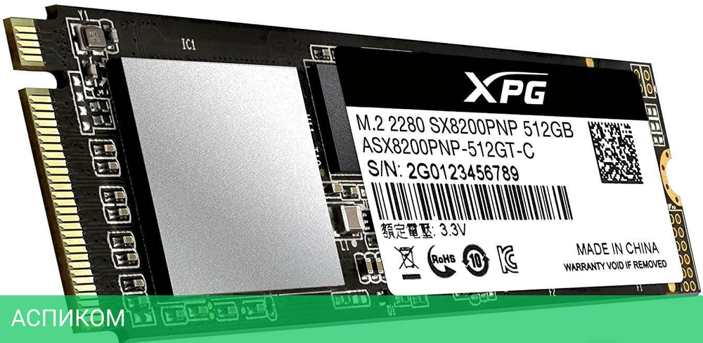 SSD диск A-Data 512GB ASX8200PNP-512GT-C XPG