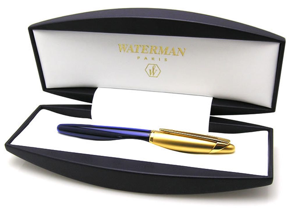 Waterman Edson Blue перо золото 18Ct F (S0102060)