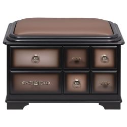 Банкетка Пандора 1 с обувницей Орех Оберджин Шоколад