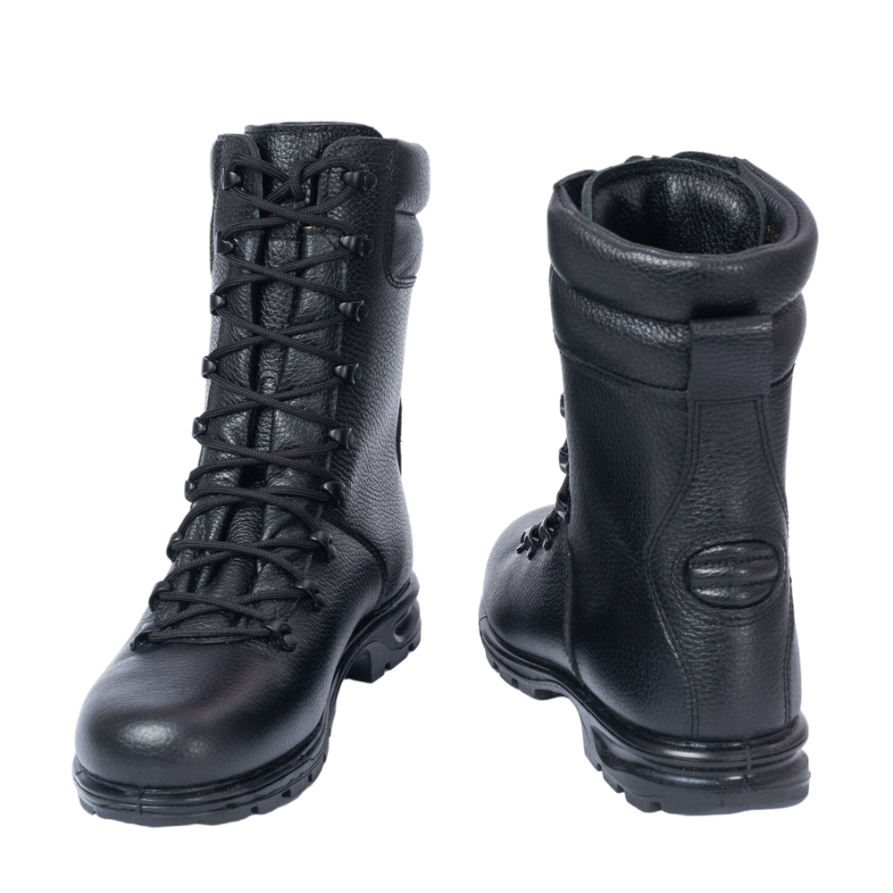 Мод. 443 Ботинки с высокими берцами и настрочным клапаном (подкладка кожа натуральная)