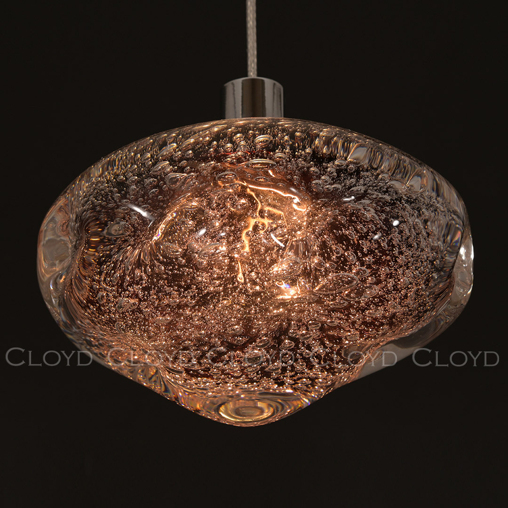 Подвесной светильник Cloyd VOCAL P1 / хром - розовое стекло (арт.11346)