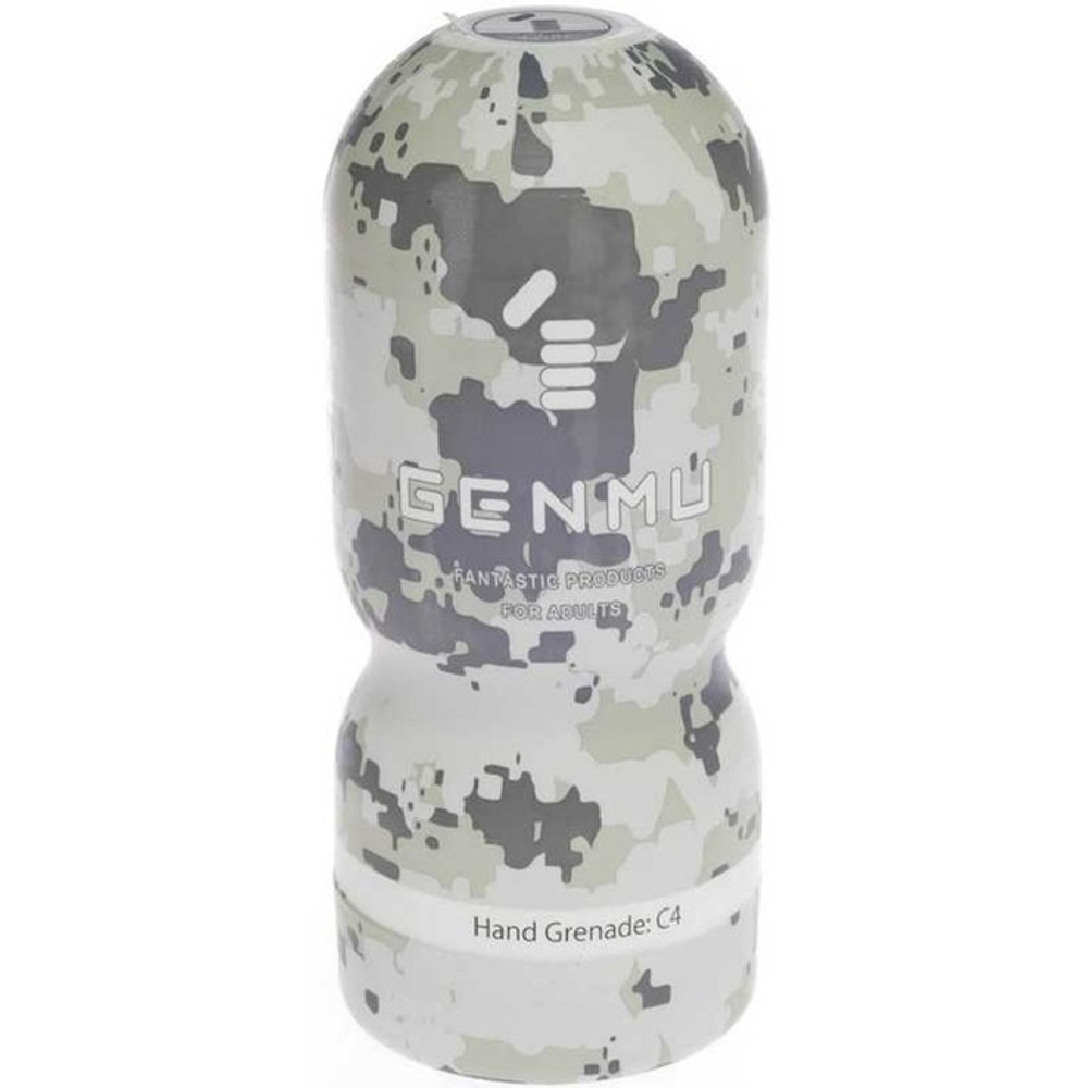 Мастурбатор из силиконового геля Genmu C4 Weapon, серо-зеленый (Цвет: Серо-зеленый, Вкладка белая)