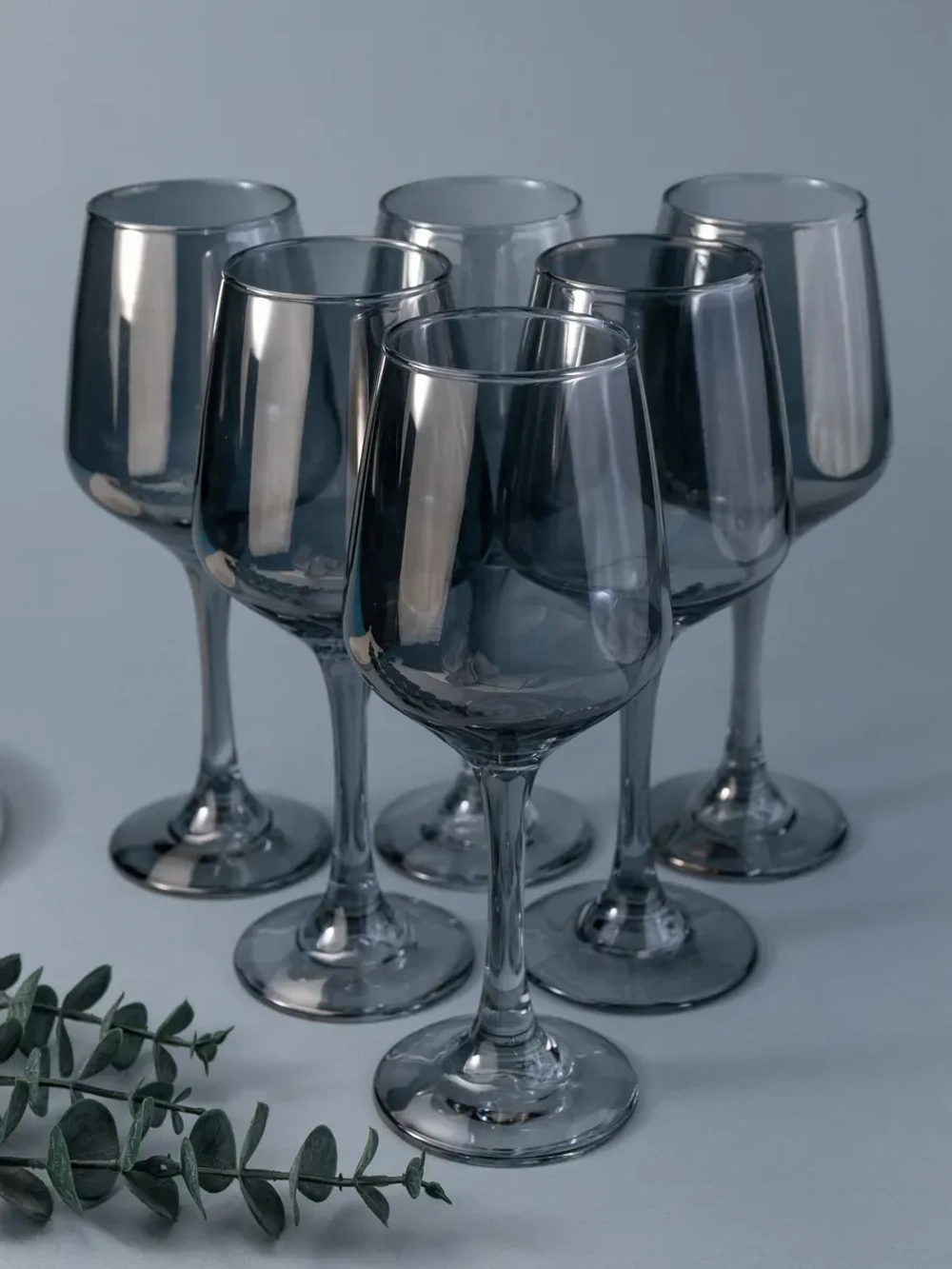 Набор бокалов для вина, 450 мл, 6 шт. серые