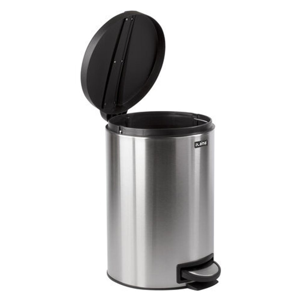 Ведро мусорное с педалью 12 литров "Modern", МАТОВОЕ, нержавеющая сталь, со съемным внутренним ведром, LAIMA, 232264