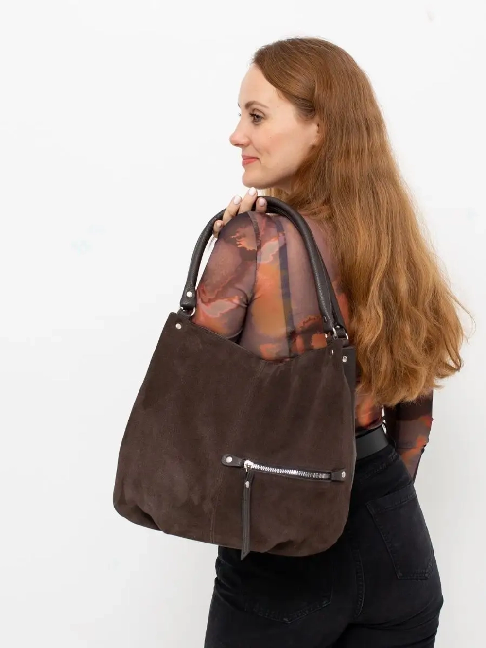 Сумка через плечо большая шоппер мешок