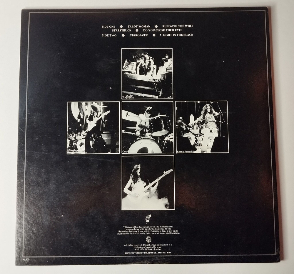 Винтажная виниловая пластинка LP Blackmore Rainbow Rising (Japan 1981) (No Obi) Do You Close Your Eyes