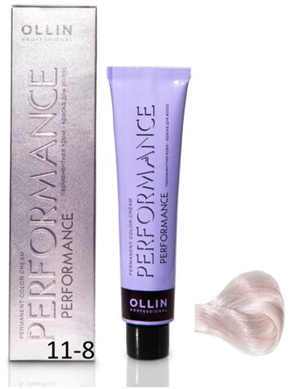 OLLIN PERFORMANCE 11/8 специальный блондин жемчужный 60мл Перманентная крем-краска для волос