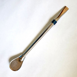 303004 Бомбилья "Цветные вставки" 19 см, металл серебристый