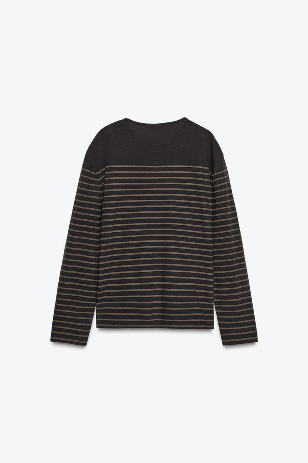 ZARA ФУТБОЛКА В ПОЛОСКУ С ДЛИННЫМИ РУКАВАМИ, ПОЛОСКИ