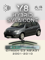 Щетки стеклоочистителя HUOYE Y8 600/450 мм на Citroen C3 | Hook/J-Hook
