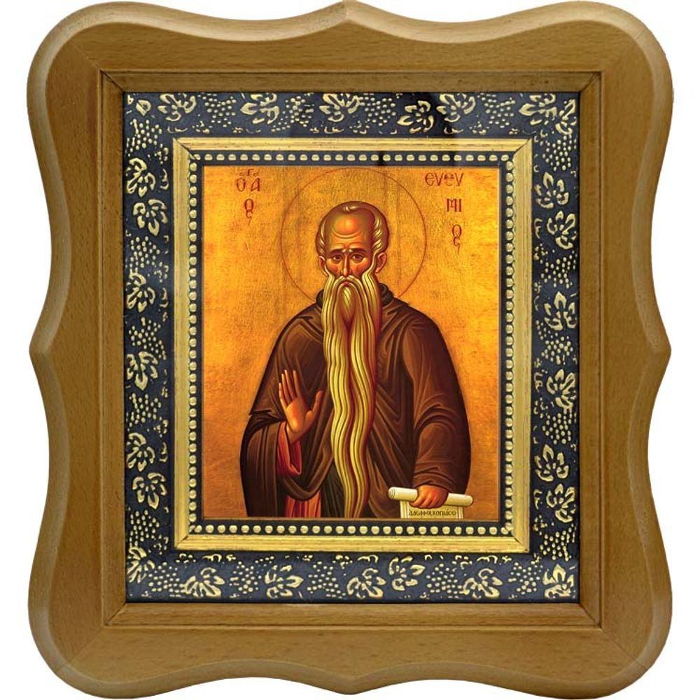 Евфимий Великий преподобный иеромонах. Икона на холсте.