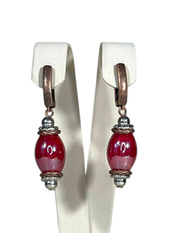 Комплект колье и серьги муранское стекло