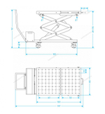 Стол подъемный электрогидравлический для АКБ электромобиля, 1000 кг NORDBERG N3T1000H