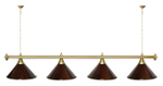 Лампа STARTBILLIARDS 4 пл. (плафоны зеленые,штанга золотая,фурнитура золото)