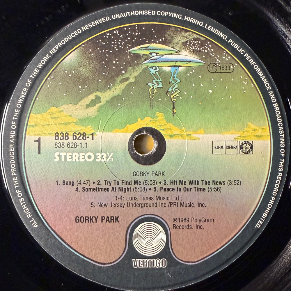 Gorky Park - Парк Горького (Европа 1989г.)