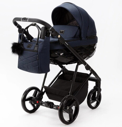 Детская коляска Adamex Quantum 3 в 1 Q-TK12 (Т.СИНИЙ)