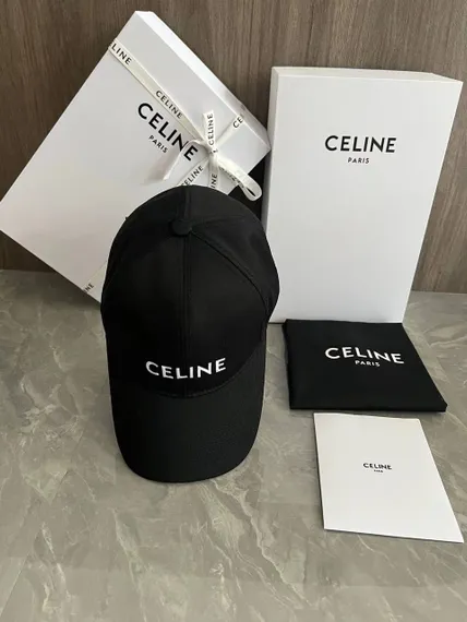 Бейсболка Celine из хлопка, черный