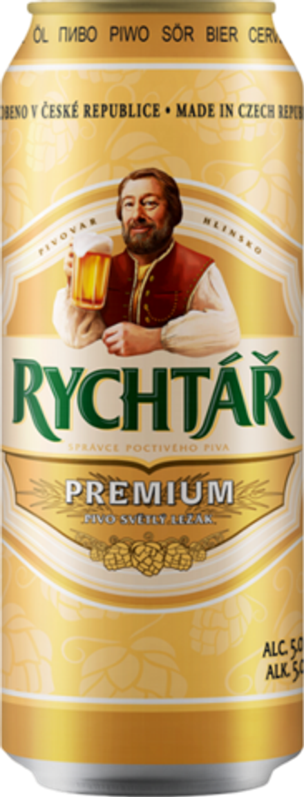 Пиво Рыхтарж Премиум / Rychtar Premium 0.5 - банка