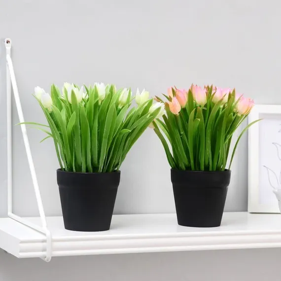 Бонсай в горшке &quot;Тюльпаны&quot; 9х19 см, микс