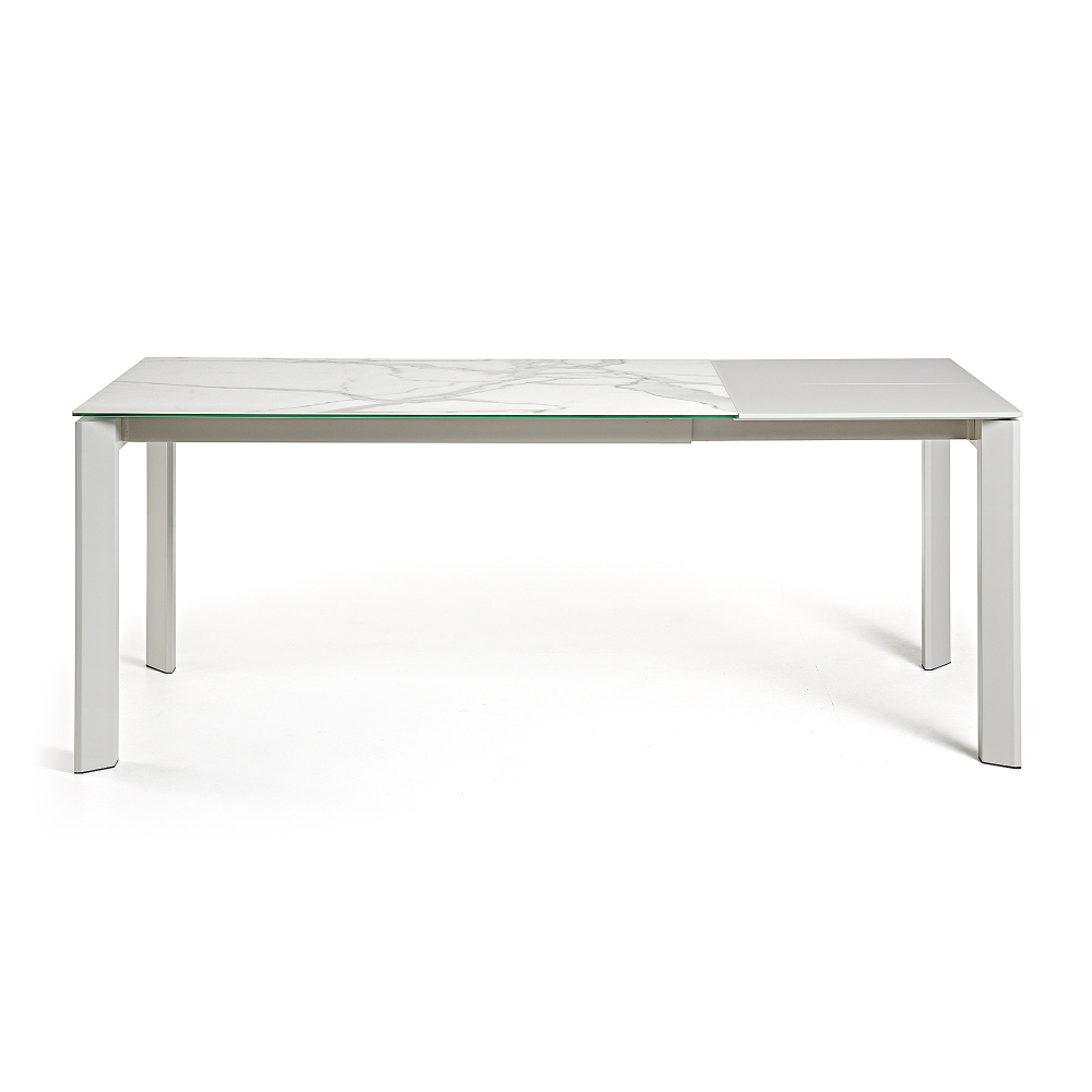 Стол Atta 160 (220) x90 керамика белый