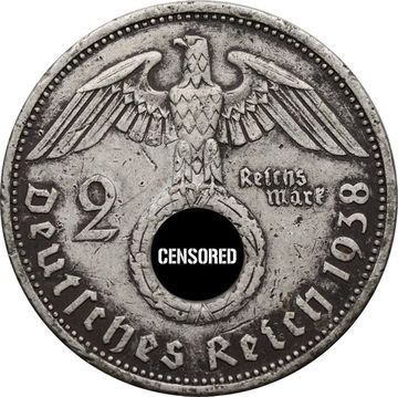 2 рейхсмарки 1938 Германия (Третий рейх) "A"