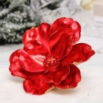 Украшение новогоднее «Пуансеттия - Зимний сон» 15 см, Красный