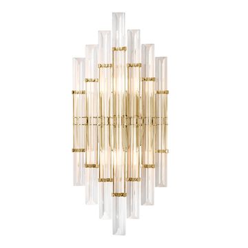 Настенный светильник Е14 Saragosa AP2 Brass/Transparente латунь Crystal Lux