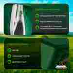 Пневмокаркасная всесезонная палатка «Тёплая Искра» 3,6×4,8×2,2 м — с печкой, из ПВХ, зелёная