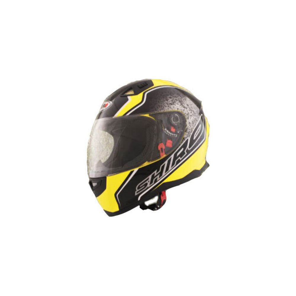 Шлем SHIRO SH881 Byte Yellow Fluor L