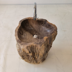 Раковина напольная из окаменелого дерева ODN-04182 (57*51*90)