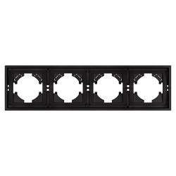 Рамка пластиковая FRM-TENDO-SFPL-4-BK (Arlight, Матовый черный) 054654