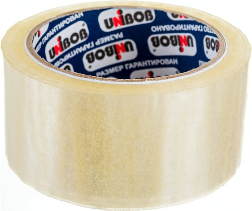 Клейкая лента упаковочная, 48мм*66м, 40мкм, Unibob