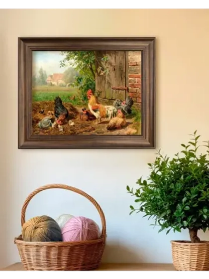 Картина интерьерная на холсте в раме 25*31 см