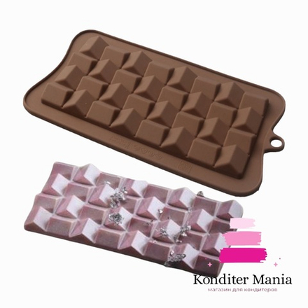 Форма силиконовая для шоколада  "Плитка плетение"