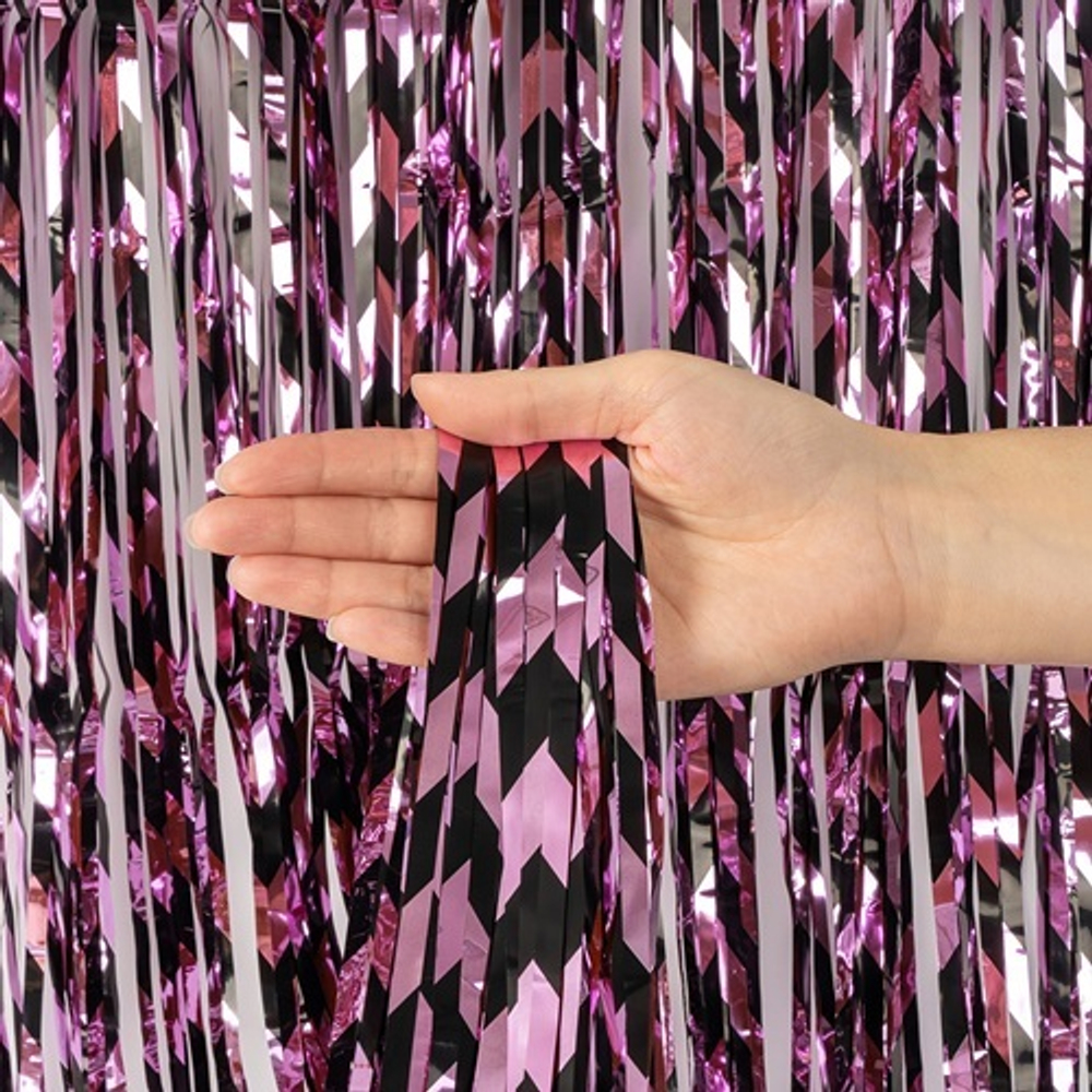 Занавес Мозаика Розовый Металлик 100х200 см