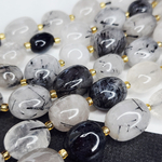 Кварц рутиловый, крупная галтовка, 10-15 мм, камни овалы бочонки, штучно