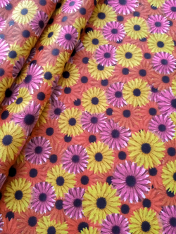 Ткань бязь плательная, рис. "Маргаритка", ширина 150 см, арт. 210