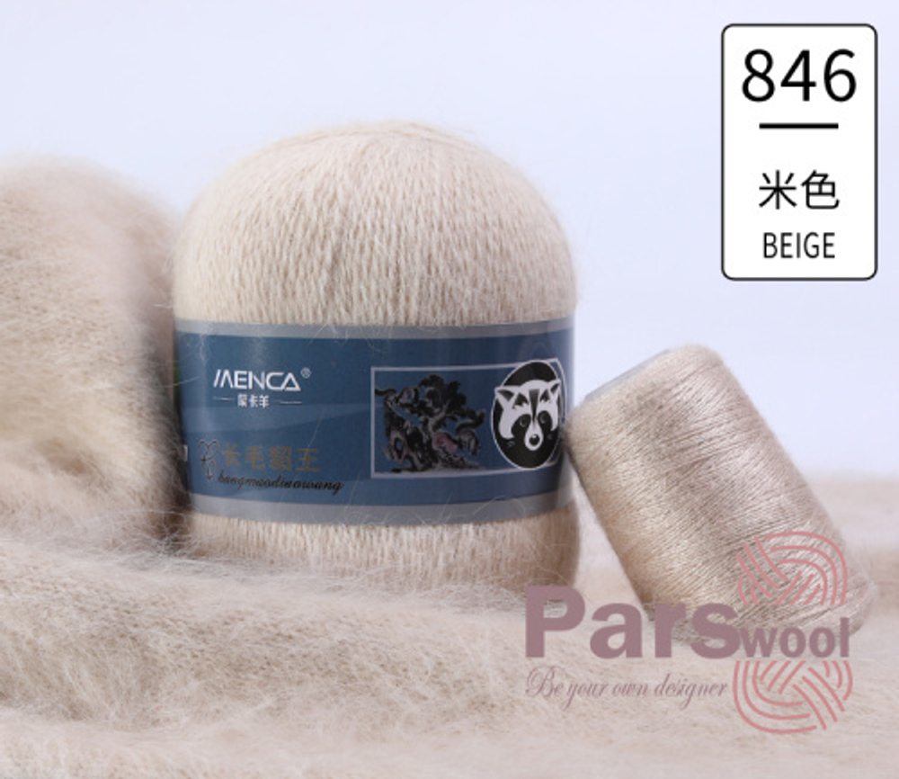Пряжа Mink Wool (пух норки с синей этикеткой), 50г, 350м, 90%пух норки,10%полиамид (цена за 1 шт)