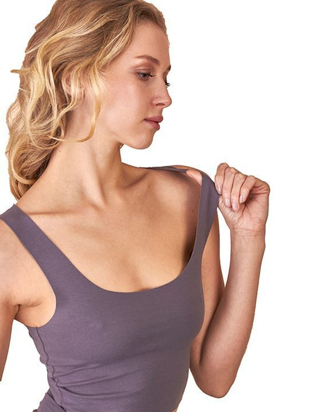 Женский укороченный бесшовный топ (Размер: XL) (Цвет: молочный)