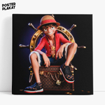 Картина для интерьера Манки Д Луффи, персонаж манги и аниме One Piece Большой куш, холст с печатью на подрамнике, на стену, Постер Плакат