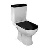 Унитаз-компакт "Домино Black" белый (гор, нижн, дюро м/лифт , 2-кн.арм Уклад) (Kirovit)