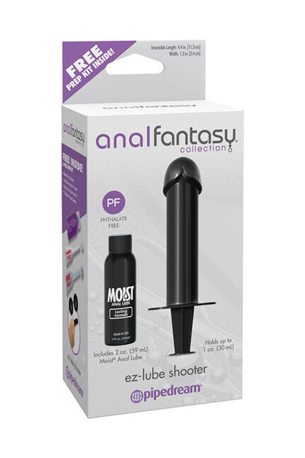 Фалоимитатор-шприц Anal Fantasy Collection EZ Lube Shooter , вмещает до 30 мл (Цвет: черный)