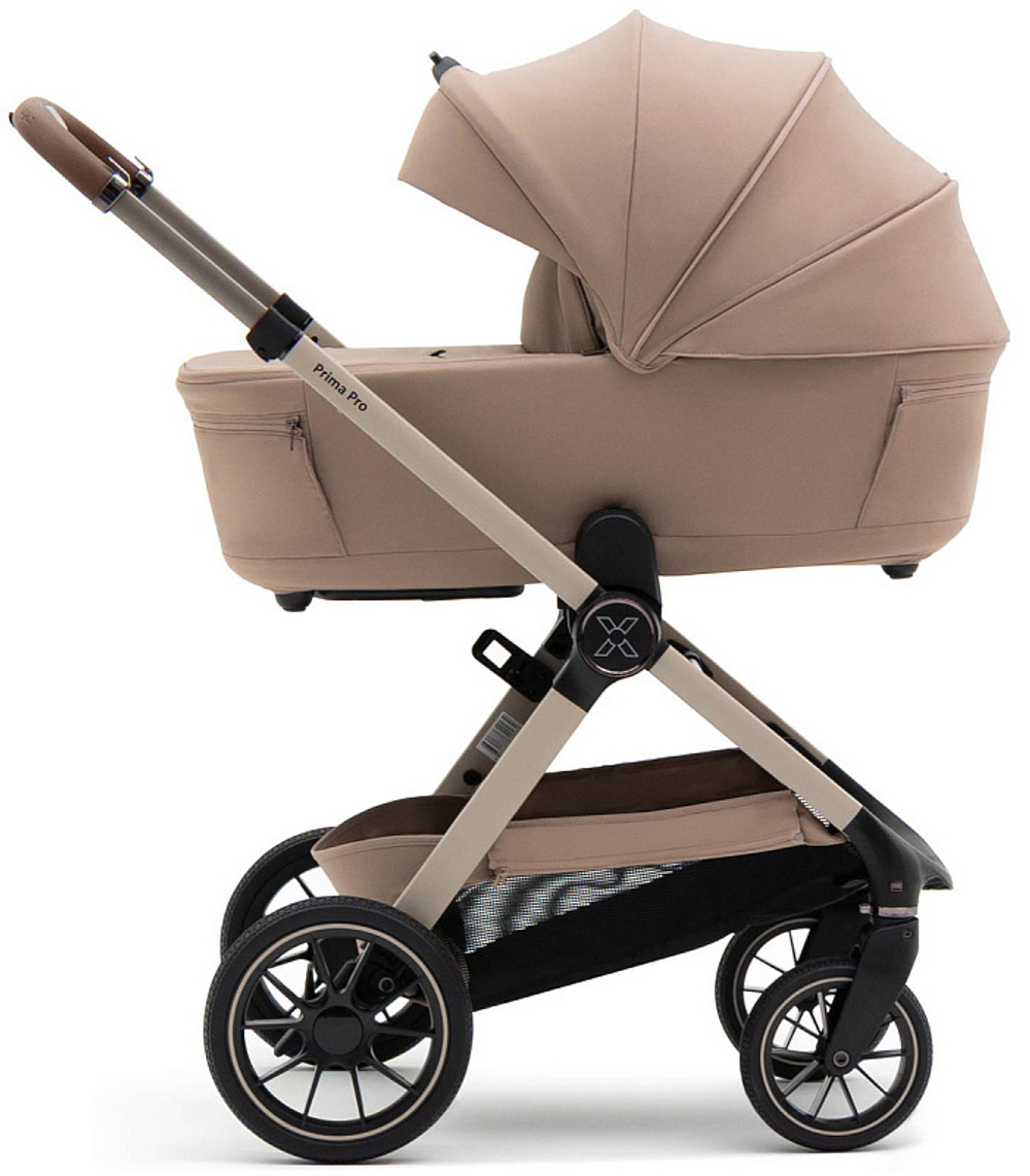 Коляска Agex Prima Pro 3 в 1 с автокреслом i-Team Grey APP232 Beige (Бежевый)