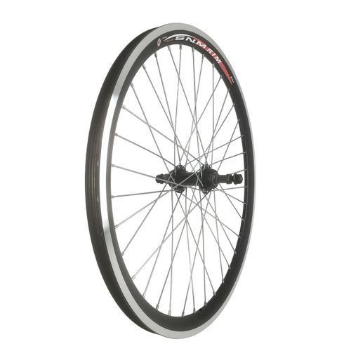 Колесо 24" заднее, алюминиевый двойной обод, стальная втулка, черное, 36Н Disc под трещ.6-8ск.+эксц.