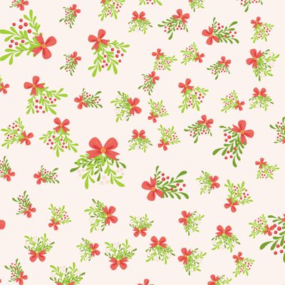 Омела на бежевом