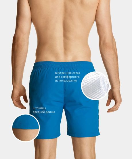 Пляжные шорты ATLANTIC KMB-209, темно-бирюзовый